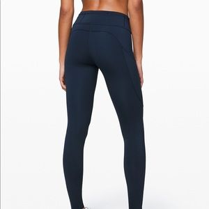 Lululemon reflective navy leggings